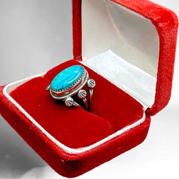 🌺Vintage P. McCray Navajo Sterling Turquoise Ring - Picture 10 of 15